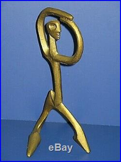 Frederic Weinberg Vtg 50's Brass Sculpture Figure MID Century Modern Signed