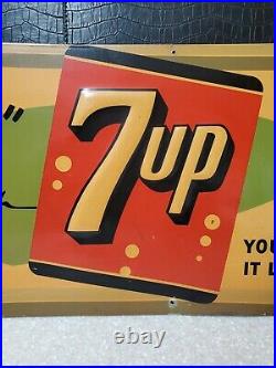 Fresh up with 7up vintage metal sign 1940s 1950s