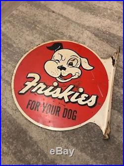 Friskies For Your Dog metal sign vintage 1960s
