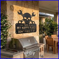 Funny This Is My Happy Place Don't Mess It Up Metal Wall Art Sign