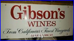 GIBSON WINES STORE Metal Display Sign ADVERTISING California Kitchen/Bar Decor1