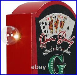 Game Room Billiards Darts Poker Vintage Inspired Double-Sided Marquee LED Sig