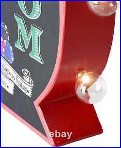 Game Room Billiards Darts Poker Vintage Inspired Double-Sided Marquee LED Sig