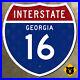 Georgia_Interstate_16_route_marker_highway_1957_road_sign_Macon_Savannah_12x12_01_or