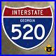 Georgia_Interstate_520_route_marker_highway_road_sign_Augusta_1961_28x24_01_xzae
