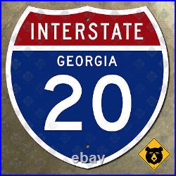 Georgia Interstate route 20 highway marker road sign Atlanta Augusta 18x18