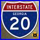 Georgia_Interstate_route_20_highway_marker_road_sign_Atlanta_Augusta_18x18_01_te