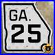 Georgia_State_Route_25_highway_road_sign_1940_Brunswick_Savannah_12x12_01_zs