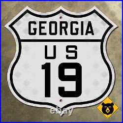 Georgia US Route 19 highway marker 1926 road sign Albany Atlanta 24x24