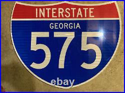 Georgia interstate highway 575 road sign route shield Marietta HDOS