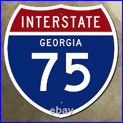 Georgia interstate route 75 Atlanta Macon highway marker 1957 road sign 36x36