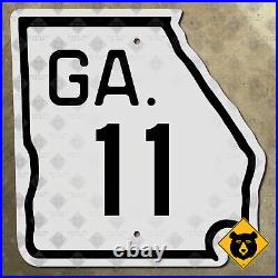 Georgia state route 11 road sign 1940 outline cutout Macon Gainesville 24x24