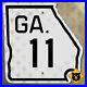 Georgia_state_route_11_road_sign_1940_outline_cutout_Macon_Gainesville_24x24_01_vos