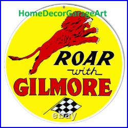 Gilmore Gas & Oil, Round Metal Sign, Aged or New Style, Vintage Style Garage Art