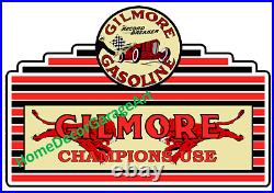 Gilmore Gasoline, Cutout Shape Flat Metal Sign, Vintage Style Garage Art