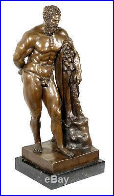 Greek Mythology Bronze Sculpture FARNESE HERCULES signed Glycon Antique