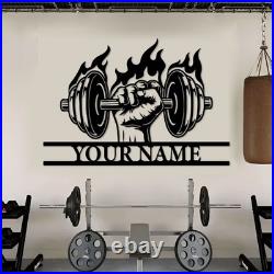 Gym Metal Sign, Personalized Home Gym Sign, Custom Gym monogram, Metal Wall Art