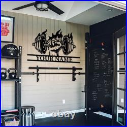 Gym Metal Sign, Personalized Home Gym Sign, Custom Gym monogram, Metal Wall Art