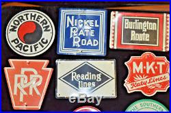 HUGE LOT OF 26 Vintage 1950's Post Cereal Railroad Train Tin SignS Metal