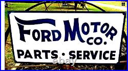 Hand Painted Vintage FORD MOTOR CO Parts Service 36 SIGN Truck Car Shop Auto