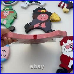 Handmade Welcome Sign Vintage Folk Art Metal Wood Holiday Garden Cottagecore