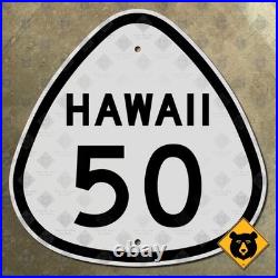 Hawaii State Route 50 Kaumualii Highway marker road sign Lihue Kauai 12x12
