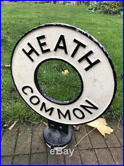 Heath Common Cast Metal Sign. Vintage. Road Sign, Garden Ornament