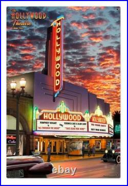 Hollywood Theater Vintage Metal Sign LG133
