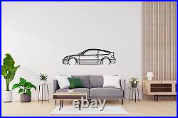 Honda Crx Silhouette Steel Wall Decor Decoration Art Cr-x Vtec Jdm Hf Si Lx Dx