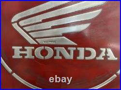 Honda Vintage Metal Sign Hand Cast Aluminum Relief Wall Art