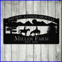 Horse Ranch Large Metal Sign, Metal Horse Farm Sign, Horse Lover Gift Sign Metal