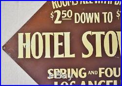 Hotel Stowell Vintage Metal Sign La California Rare Find