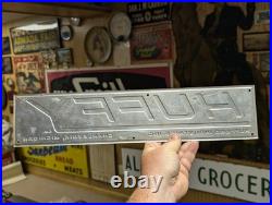Huffy Metal Advertising Sign Hufford Industries Charlevoix Michigan MI Vintage