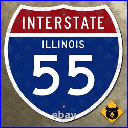 Illinois Interstate route 55 highway marker road sign Chicago US 66 18x18 Illinois Interstate route 55 highway marker road sign Chicago US 66 18x18