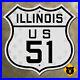 Illinois_US_route_51_highway_marker_road_sign_1926_Rockford_Bloomington_12x12_01_yuso