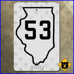 Illinois state Route 53 highway marker 1934 road sign Chicago Lockport 21x14