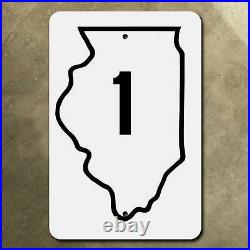 Illinois state road 1 highway 1935 sign Chicago Dixie Vincennes Trail 20x30