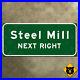 Indiana_steel_mill_highway_road_sign_green_freeway_27x12_01_dq