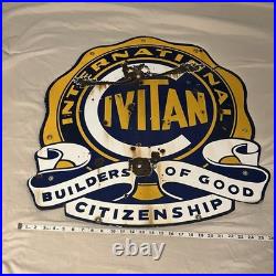 International Civitan Vintage Sign Wall Decor Metal Sign Wall Art