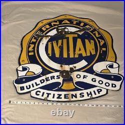 International Civitan Vintage Sign Wall Decor Metal Sign Wall Art