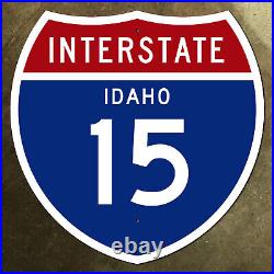 Interstate 15 Idaho Falls Pocatello 1957 highway route marker road sign 12x12