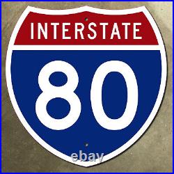 Interstate route 80 California New Jersey highway marker 1957 road sign 12x12