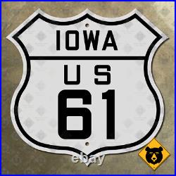 Iowa US Route 61 highway marker road sign 1926 Davenport Dubuque Muscatine 12x12 Iowa US Route 61 highway marker road sign 1926 Davenport Dubuque Muscatine 12x12