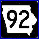 Iowa_state_route_92_Council_Bluffs_Muscatine_highway_marker_road_sign_12x12_01_ab