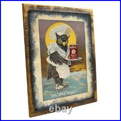 It's Owl Right Vintage Ad Metal Sign Wall Decor for Home and Office