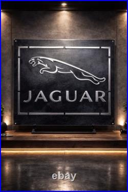 Jaguar Vintage Garage Metal Sign 20x24 Handmade Cast Aluminum Relief