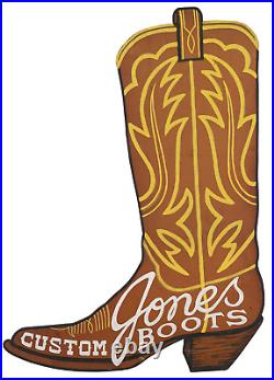 Jones Custom Boots Advertising Metal Sign