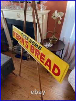 KERNS BREAD 1959 Vintage Metal Sign Embossed