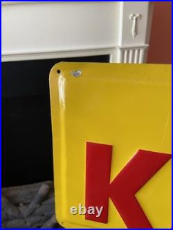 KERNS BREAD 1959 Vintage Metal Sign Embossed