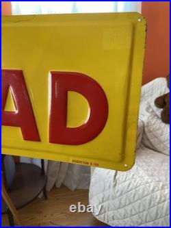 KERNS BREAD 1959 Vintage Metal Sign Embossed